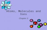 Atoms, Molecules and Ions Chapter 3. Foundations of Atomic Theory Law of conservation of mass: Antoine Lavoisier –Mass is neither created nor destroyed.
