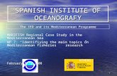 SPANISH INSTITUTE OF OCEANOGRAFY MARIFISH Regional Case Study in the Mediterranean Sea WP 7: “Identifiying the main topics on Mediterranean fisheries research”