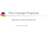 The Change Proposal Review of the Elements Chuck Vergon / 6933.