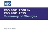 1 ISO/TC 176/SC 2/N1282 ISO 9001:2008 to ISO 9001:2015 Summary of Changes.