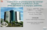 Correction of presbyopia by central biaspheric multifocal LASIK (PRESBYMAX ® ) in myopic patients. Jorge L. Alió MD, PhD, Dolores Ortiz PhD, Esperanza.