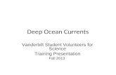 Deep Ocean Currents Vanderbilt Student Volunteers for Science Training Presentation Fall 2013.