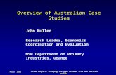 March 2005 ACIAR Project: Bridging the gaps between SCFs and decision makers Overview of Australian Case Studies John Mullen Research Leader, Economics.