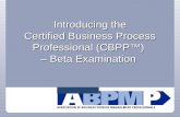 Introducing the Certified Business Process Professional (CBPP™) – Beta Examination.