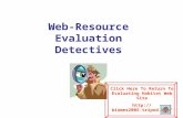 Web-Resource Evaluation Detectives Click Here To Return To Evaluating Habitat Web Site