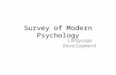 Survey of Modern Psychology Language Development.