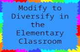 Modify to Diversify in the Elementary Classroom. Presenters Mandy Butler mbutler@wcboe.org Tami Robeck trobeck@wcboe.org Shelley Smith ssmith@wcboe.org.