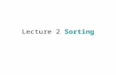 Lecture 2 Sorting. Sorting Problem Insertion Sort, Merge Sort e.g.,