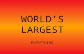 WORLD’S LARGEST EVERYTHING WORLD’S LARGEST INDOOR SWIMMING POOL ‘World Waterpark’, Edmonton, Alberta, Canada...........SIZE...5 Acres.