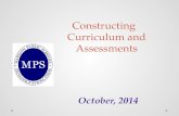Constructing Curriculum and Assessments October, 2014.