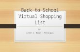Back to School Virtual Shopping List By Lynne I. Brown - Principal.