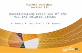 1 HLG-BAS workshop Session III Questionnaire responses of the HLG-BAS related groups A. Born / A. Götzfried / J.M. Museux.