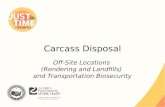 Carcass Disposal Off-Site Locations (Rendering and Landfills) and Transportation Biosecurity.