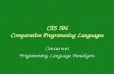 CPS 506 Comparative Programming Languages Concurrent Programming Language Paradigms.