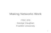1 Making Networks Work ITEC 370 George Vaughan Franklin University.
