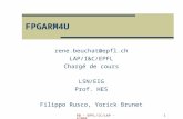RB - EPFL/IC/LAP - A2008 1 FPGARM4U rene.beuchat@epfl.ch LAP/I&C/EPFL Chargé de cours LSN/EIG Prof. HES Filippo Rusco, Yorick Brunet.