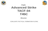 Flight Mission Advanced Strike TACF-04 T45C EVALUATE TACTICAL FORMATION FLYING.