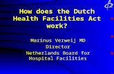 How does the Dutch Health Facilities Act work? Marinus Verweij MD Director Netherlands Board for Hospital Facilities.