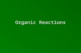 Organic Reactions. Combustion Reaction with O 2 – burning For hydrocarbons, products of complete combustion are CO 2 & H 2 O Insufficient O 2 – C, CO,
