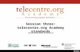 Session three: telecentre.org Academy standards Basheerhamad Shadrach.