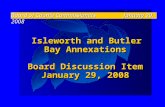 1 Isleworth and Butler Bay Annexations Board Discussion Item January 29, 2008 Isleworth and Butler Bay Annexations Board Discussion Item January 29, 2008.