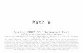 Math 8 Spring 2007 SOL Released Test Property of the Virginia Department of Education ©2007 by the Commonwealth of Virginia, Department of Education, P.O.