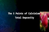 The 5 Points of Calvinism: Total Depravity. Brief Historical Review I. Augustine vs. Pelagius (early 400s AD): Dispute over original sin and free will.