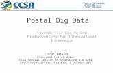 Postal Big Data Towards Full End-to-End Predictability for International E-commerce José Ansón Universal Postal Union CCSA Special Session on Showcasing.