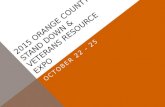 2015 ORANGE COUNTY STAND DOWN & VETERANS RESOURCE EXPO OCTOBER 22 - 25.