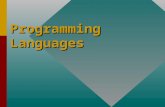 ProgrammingLanguages Programming Languages Language Syntax This lecture introduces the the lexical structure of programming languages; the context-free.