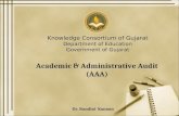 Knowledge Consortium of Gujarat Department of Education Government of Gujarat Dr. Nandini Kannan Academic & Administrative Audit (AAA)
