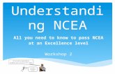 Understanding NCEA All you need to know to pass NCEA at an Excellence level Workshop 2.