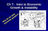 Ch 7.Intro to Economic Growth & Instability Why do we want economic growth??