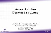 Ammoniation Demonstrations Justin W. Waggoner, Ph.D. K-State Beef Systems Specialist Garden City, KS.