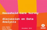 Jane Remme, Lucia Rost, Thalia Kidder December 2014 Household Care Survey discussion on Data Analysis.