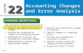 22-1 5.Describe the accounting for changes in estimates. 6.Identify changes in a reporting entity. 7.Describe the accounting for correction of errors.