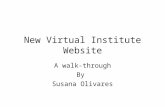New Virtual Institute Website A walk-through By Susana Olivares.