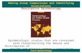 1 Epidemiologic studies that are concerned with characterizing the amount and distribution of health and disease within a population. Descriptive Epidemiology.