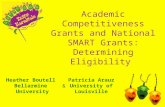 Academic Competitiveness Grants and National SMART Grants: Determining Eligibility Heather Boutell Bellarmine University Patricia Arauz University of Louisville.
