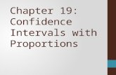 Chapter 19: Confidence Intervals with Proportions.