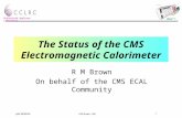 Rutherford Appleton Laboratory CMS ECAL Split 08/09/04 R M Brown - RAL 1 The Status of the CMS Electromagnetic Calorimeter R M Brown On behalf of the CMS.