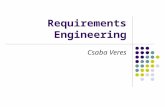 Requirements Engineering Csaba Veres. Outline What is requirements engineering? Why is it important? How can you do it (properly)?