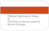 Political Ideological Views of The Role of Government & Social Change Political Ideologies.