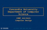 Joey Paquet, 2000, 2002, 2007, 20081 Concordia University Department of Computer Science COMP 442/6421 Compiler Design.