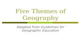 Five Themes of Geography Adapted from Guidelines for Geographic Education.