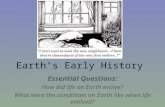 Earth’s Early History Essential Questions: How did life on Earth evolve? What were the conditions on Earth like when life evolved?