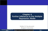 Principles of Econometrics, 4t h EditionPage 1 Chapter 6: Further Inference in the Multiple Regression Model Chapter 6 Further Inference in the Multiple.