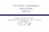 1 Science Gateways Workshop GGF14 Nancy Wilkins-Diehr TeraGrid Area Director for Science Gateways GGF14, Chicago June 28, 2005.