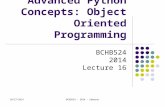 10/27/2014BCHB524 - 2014 - Edwards Advanced Python Concepts: Object Oriented Programming BCHB524 2014 Lecture 16.