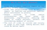 Why is this topic important?  Crime has a major negative impact on our society in many ways.  Crime and incarceration have a negative impact on families.